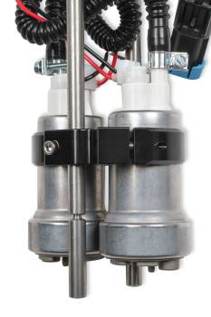 Holley - Holley Dual Electric Fuel Pump - In-Tank - 5-3/8 in 12-Bolt Flange - 450 lph - 8 AN Inlet - 10 AN Outlet - 7-1/2 to 12 in Depth