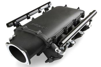 Holley EFI - Holley EFI Ultra Lo-Ram Intake Manifold - 105 mm Throttle Body Flange - Multi Port - Black - GM LS-Series