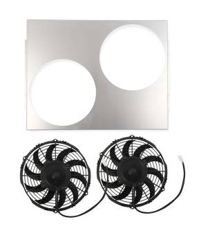 Frostbite Cooling - Frostbite Dual 10 in Fan Electric Fan - Pull - 1399 CFM - Curved Blade - 17 x 23 in - 1 in Thick