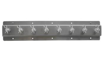 Hepfner Racing Products - HRP Single Row Shock Rack - Wall Mount - 20 in Long - 8 Shock Capacity - White