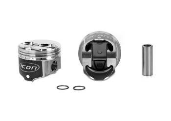 Icon Pistons - Icon Premium Forged Piston - 4.290 in Bore - 1/16 x 1/16 x 3/16 in Ring Grooves - Plus 4.50 cc - Mopar B-Series (Set of 8)