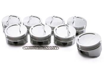 Icon Pistons - Icon Premium Forged Pistons - 4.150 in Bore - 1/16 x 1/16 x 3/16 in Ring Grooves - Minus 10.00 cc - Pontiac V8 (Set of 8)