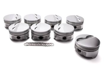Icon Pistons - Icon Premium Forged Pistons - 4.155 in Bore - 1/16 x 1/16 x 3/16 in Ring Grooves - Minus 4.30 cc - Pontiac V8 (Set of 8)
