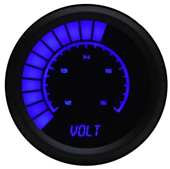 Intellitronix - Intellitronix Bargraph Voltmeter - 12-16V - 2-1/16 in Diameter - Black Face - Blue LED
