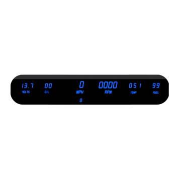 Intellitronix - Intellitronix LED Digital Gauge Cluster - Speedometer/Tachometer/Voltmeter/Oil Pressure/Water Temperature/Fuel Level - Blue LED - Black
