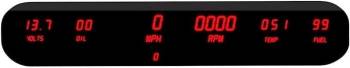 Intellitronix - Intellitronix LED Digital Gauge Cluster - Speedometer/Tachometer/Voltmeter/Oil Pressure/Water Temperature/Fuel Level - Red LED - Black