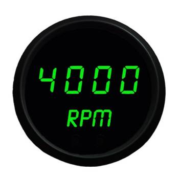Intellitronix - Intellitronix Mini Digital Tachometer - 9900 RPM - 2-1/16 in Diameter - Green LED - Black Face