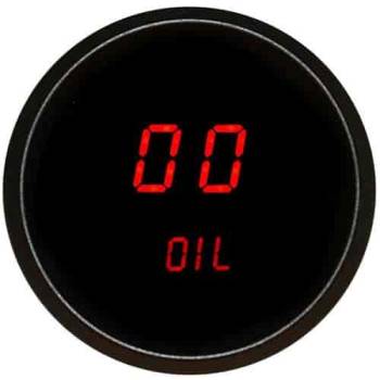 Intellitronix - Intellitronix Digital Oil Pressure Gauge - 0-99 psi - 2-1/16 in Diameter - Black Face - Red LED