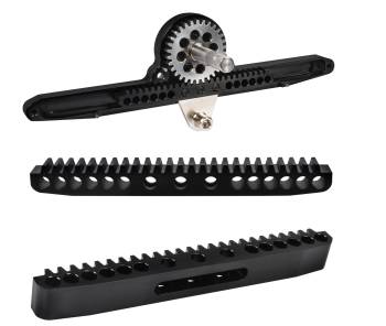 JOES Racing Products - JOES Manual Rack and Pinion - 6.5 in Travel - 12 to 1 Ratio - Black - Mini/Micro Sprint