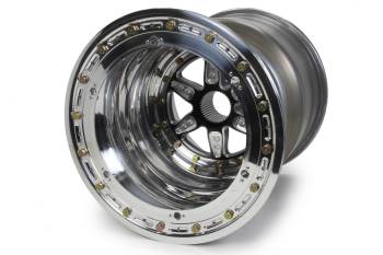 Keizer Aluminum Wheels - Keizer 42 Spline Beadlock Wheel - 15 x 18 in - 6.000 in Backspace - Polished - Sprint Car