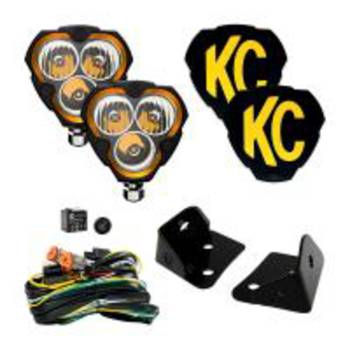KC HiLiTES - KC HiLiTES Flex Era 3 LED Combo Light Assembly - 40 Watts - 2 White LED - Jeep JK