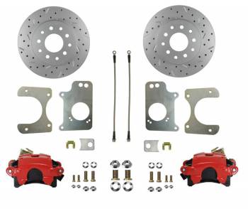 Leed Brakes - Leed Maxgrip XDS Rear Brake System - Disc Conversion - 11 in Solid Rotors - Red - GM F-Body 1982-91