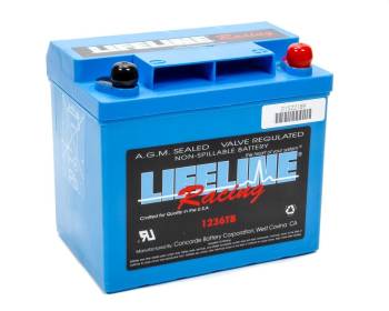 Lifeline Racing Batteries - Lifeline Race AGM Battery - 12V - 385 Cranking amp - Top Post Screw-In Terminals - 7.71 in L x 6.89 in H x 5.18 in W