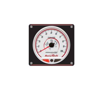 Longacre Racing Products - Longacre AccuTech SMI Tachometer - 10000 RPM - Analog - 4-1/2 in Diameter - Silver Face - Warning Light - 5 x 5.47 in Black Panel