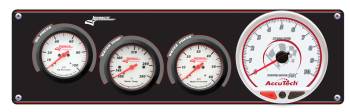 Longacre Racing Products - Longacre Sportsman Elite Gauge Panel Assembly - Oil Pressure/Tachometer/Water Pressure/Water Temperature - White Face