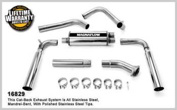 Magnaflow Performance Exhaust - Magnaflow Street Series Cat-Back Exhaust System - 3 in Diameter - 3-1/2 in Tips - Stainless - Small Block Chevy - GM F-Body 1983-92
