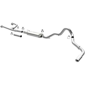 Magnaflow Performance Exhaust - Magnaflow Street Series Cat-Back Exhaust System - 3 in Diameter - 4 in Tip - Stainless - Toyota Tundra 2022