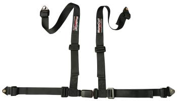Mastercraft Safety - Mastercraft Trail Runner 4 Point Harness - Bolt-On - 2 in Straps - Pull Down Adjust - Individual Harness - Black