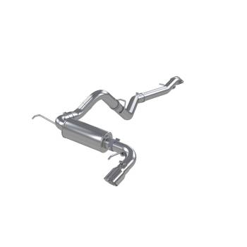 MBRP Performance Exhaust - MBRP Installer Series Cat-Back Exhaust System - 3 in Diameter - Single Side Exit - Single 3-1/2 in Polished Tip - Aluminized - Ford Fullsize SUV 2021