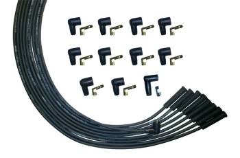 Moroso Performance Products - Moroso Ultra Spiral Core Spark Plug Wire Set - 8 mm - Black - Straight Plug Boots - Socket Style - Universal 8-Cylinder