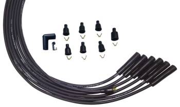 Moroso Performance Products - Moroso Ultra Spiral Core Spark Plug Wire Set - 8 mm - Black - Straight Plug Boots - Socket Style - Universal 6-Cylinder