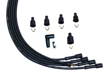 Moroso Performance Products - Moroso Ultra Spiral Core Spark Plug Wire Set - 8 mm - Black - Straight Plug Boots - Socket Style - Universal 4-Cylinder