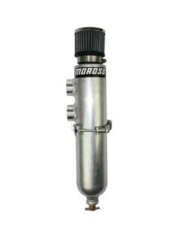 Moroso Performance Products - Moroso Breather Tank - 3 in Diameter x 17 in Tall - Dual 16 AN Female Inlet - Petcock Drain