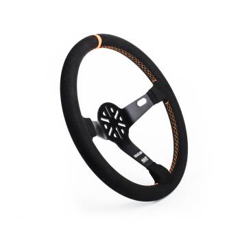 MPI - MPI SimMax Drift Steering Wheel - 13-3/4 in Diameter - 2-3/8 in Dish - 3-Spoke - Black