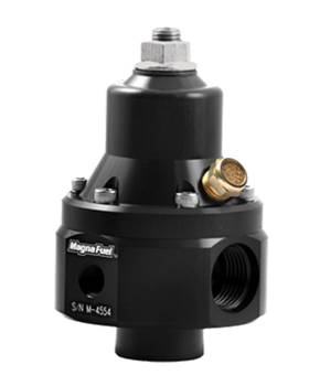 MagnaFuel - Magnafuel ProStar EFI Fuel Pressure Regulator - 35 to 85 psi - 8 AN O-Ring Inlets/Outlet - 8 AN O-Ring Return - Bypass - 1/8 in NPT - Black