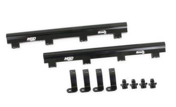 MSD - MSD Atomic EFI Fuel Rail Kit - 8 AN Female O-Ring Inlets - 8 AN Female O-Ring Outlets - Black - LS7 - GM LS-Series