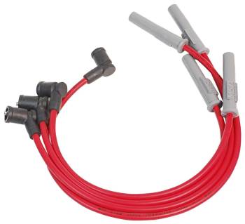 MSD - MSD Super Conductor Spiral Core Spark Plug Wire Set - 8.5 mm - Red - Straight Plug Boots/90 Degree Boots - Mazda Miata 1990-2000