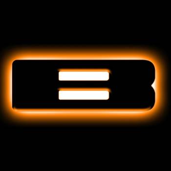Oracle Lighting Technologies - Oracle Lighting Illuminated LED Letter Badge - Letter B - Amber Light - Black