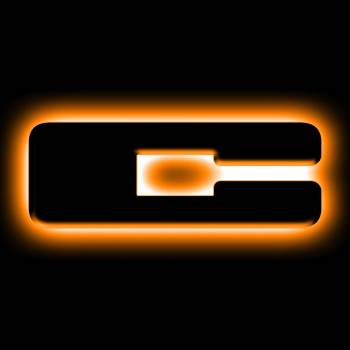 Oracle Lighting Technologies - Oracle Lighting Illuminated LED Letter Badge - Letter C - Amber Light - Black