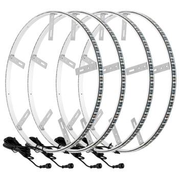 Oracle Lighting Technologies - Oracle Lighting Double Row LED Lighted Wheel Ring Kit - 16.5 in Diameter - Red
