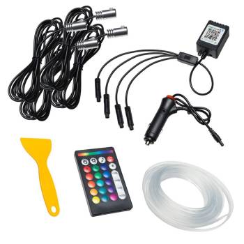 Oracle Lighting Technologies - Oracle Lighting Colorshift Fiber Optic LED Light Hed Interior Light Kit - 20 ft - Cable/Controller/Light Heads/Tool