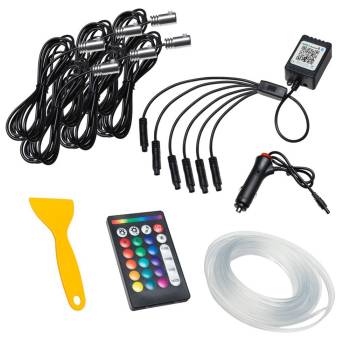 Oracle Lighting Technologies - Oracle Lighting Colorshift Fiber Optic LED Light Hed Interior Light Kit - 30 ft - Cable/Controller/Light Heads/Tool