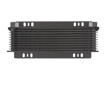 Proform Parts - Proform Oil Cooler - 11.5 x 4.76 x 2 in - Stack Type - 10 AN Female O-Ring Inlet/Outlet - Black