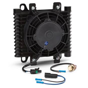 Proform Parts - Proform Tundra Series Oil Cooler and Fan - 9.75 x 9.87 x 3.98 in - Stack Type - 10 AN Female O-Ring Inlet/Outlet - Black