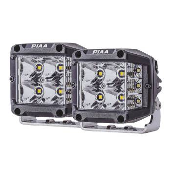 PIAA - PIAA 10 White LED Light Assembly - 27 Watts  - 4 in Cube - Black (Pair)