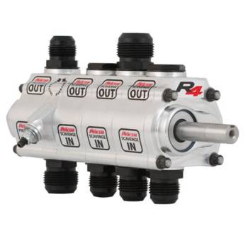 Peterson Fluid Systems - Peterson R4 4 Stage Dry Sump Oil Pump - 1.200 in Pressure - Standard Volume - Passenger Side