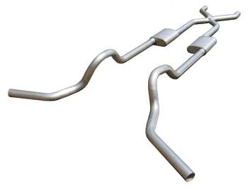 Pypes Performance Exhaust - Pypes Turbo Pro Header-Back Exhaust System - Dual Side Exit - 2-1/2 in Diameter - Stainless - GM Fullsize Truck 1967-74
