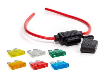 QuickCar Racing Products - QuickCar Waterproof In-Line Fuse Terminal - Black - ATC Fuses