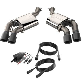 Quick Time Performance - Quick Time Performance Screamer Axle-Back Exhaust System - 2-3/4 in Diameter - Dual Rear Exit - Dual 4 in Black Tips - Chevy Camaro 2016-21