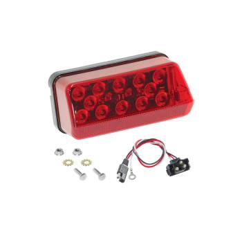 Wesbar - Wesbar Tail Lights - 7.53 in Long x 3.48 in Wide x 3.13 in Tall - Red LED - Surface Mount - Red Lens