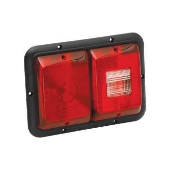 Bargman - Bargman 84 Series Tail Lights - 14 in L x 9 in H x 2 in W - Recessed - Red Lens - Black Base