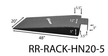 Race Ramps - Race Ramps Trailer Ramp - 5-1/4 in Lift Height - 47-1/2 in Long - 19-3/4 in Wide - 6.4 Degree Incline - 1500 lb Capacity - 1-Piece Design (Pair)