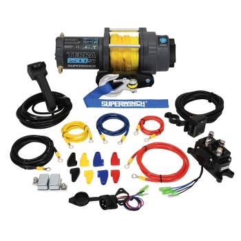 Superwinch - Superwinch Terra Winch - 2500 lb Capacity - Hawse Fairlead - 10 ft Remote - 3/16 in x 40 ft Synthetic Rope - 12V