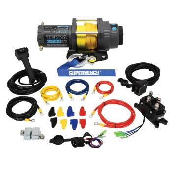 Superwinch - Superwinch Terra Winch - 3500 lb Capacity - Hawse Fairlead - 10 ft Remote - 3/16 in x 32 ft Synthetic Rope - 12V