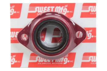 Sweet Manufacturing - Sweet Steering Shaft / Firewall Mount Flange Bearing - 1-1/8 in Spherical Bearing Bore - Red