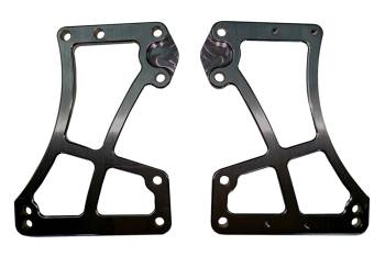 Triple X Race Components - Triple X Front Engine Plate - 3/8 in Thick - 2 Piece - Black - Small Block Chevy - Sprint Car